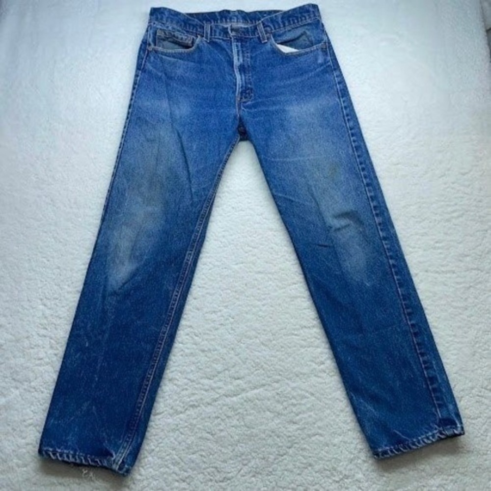 Vintage Levis Jeans 505 Mens 36x32 (Fits 36x30) 80s Made in USA Distressed Faded
